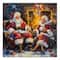 Santa and Mrs. Claus Cozy Fire 12" x 12" Canvas Wall Art